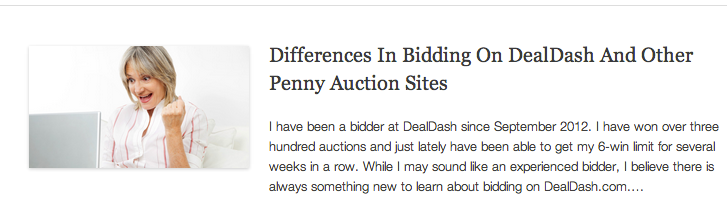 Differences In Bidding On DealDash And Other Penny Auction Sites